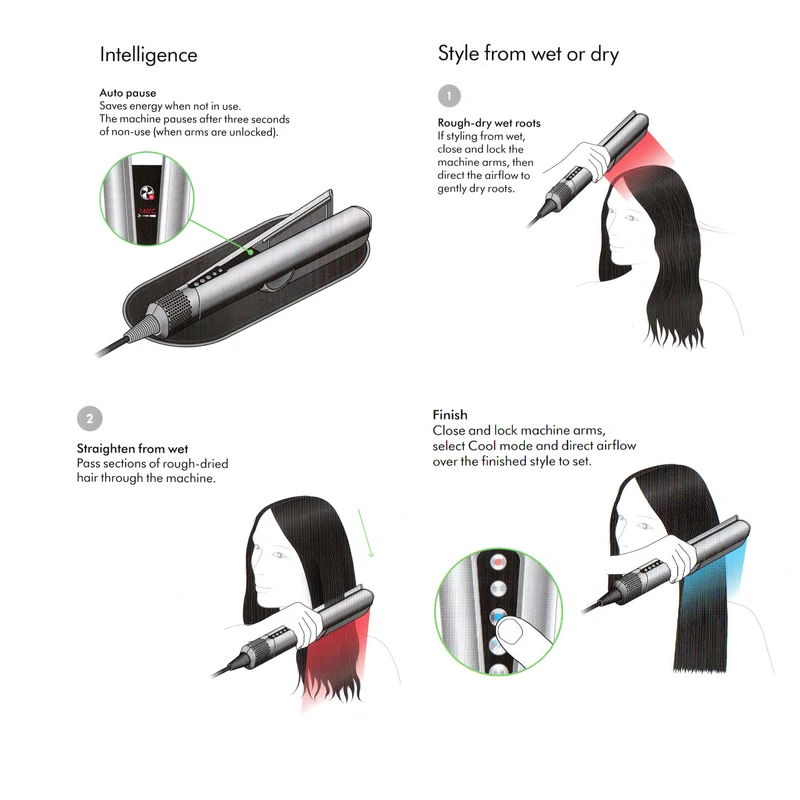اتو مو سشوار دایسون مدل Dyson Airstrait HT01 — تصویر ۷