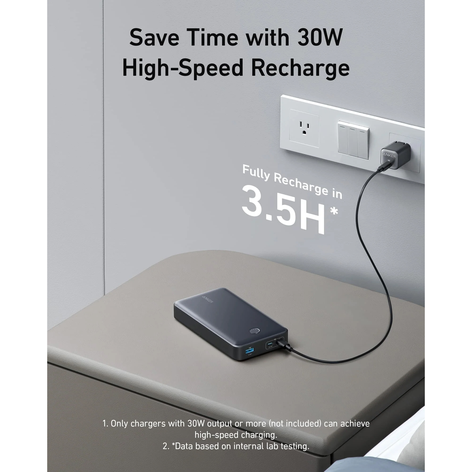 پاوربانک انکر مدل PowerCore 537 توان 65W ظرفیت 24000 میلی آمپر ساعت — تصویر ۴