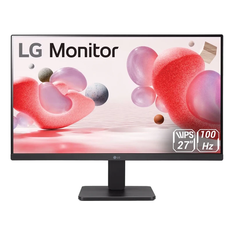 مانیتور 27 اینچ ال جی مدل 27MR400-B، رزولوشن Full HD، نرخ بروزرسانی 100 هرتز، پنل IPS، دارای درگاه‌ ارتباطی HDMI 1.4،VGA، حالت گیمینگ FreeSync