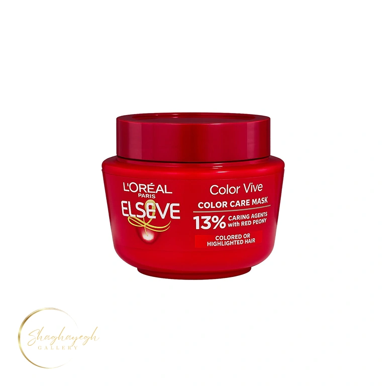 ماسک مو مخصوص موهای رنگشده لورآل السیو کالر ویو ۳۰۰ میل L’Oreal Paris Elseve Color Vive Color Care Mask