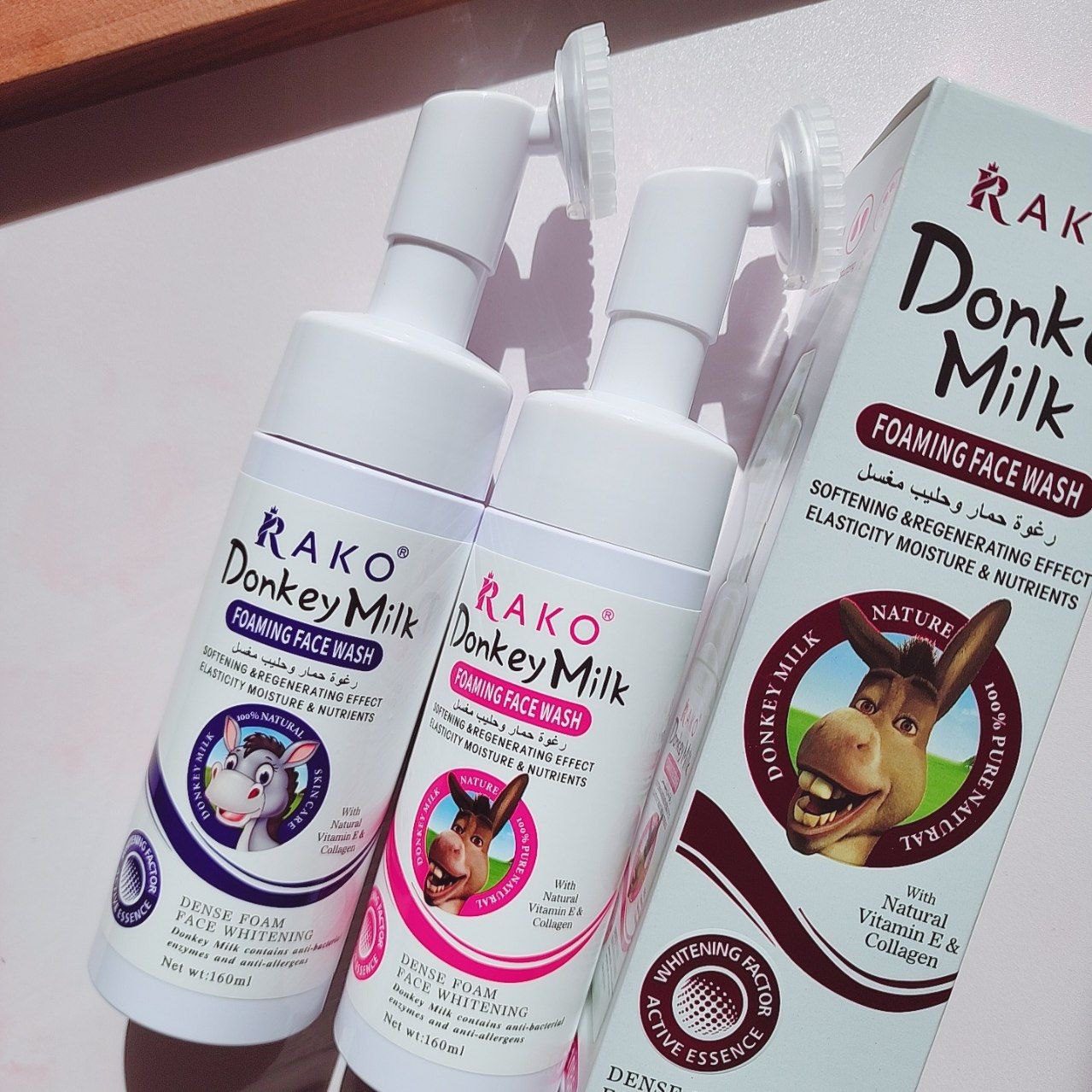 فوم شوینده صورت شیر الاغ براش دار EVER ROSA Donkey Milk — تصویر ۴