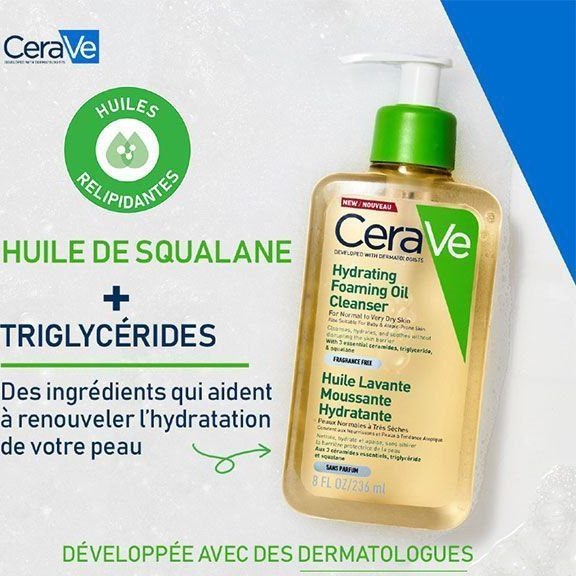 فوم شستشوی روغنی سراوی CERAVE پوست خشک و خیلی حساس 236 میل — تصویر ۸