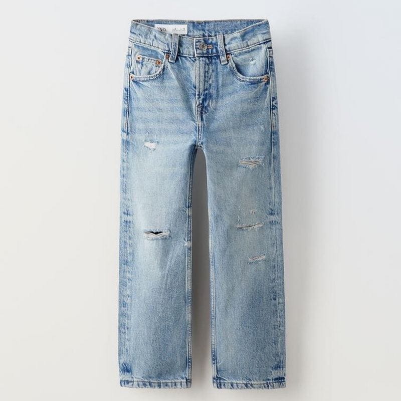 شلوار بچه گانه جین زاپدار برند ZARA — تصویر ۲