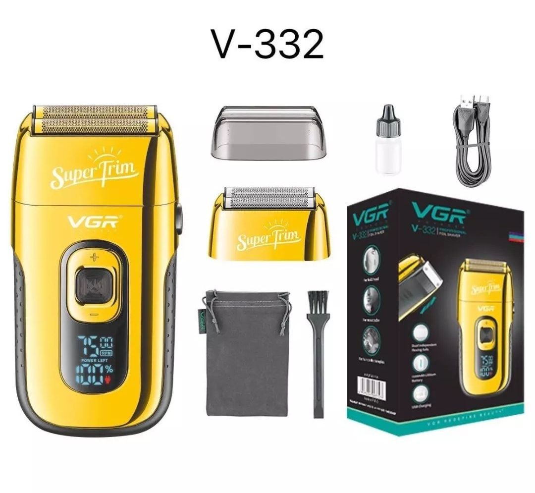 ماشین اصلاح شیور دو کاره وی جی آر VGR مدل V-332 | خط زن و صفر زن شارژی — تصویر ۲