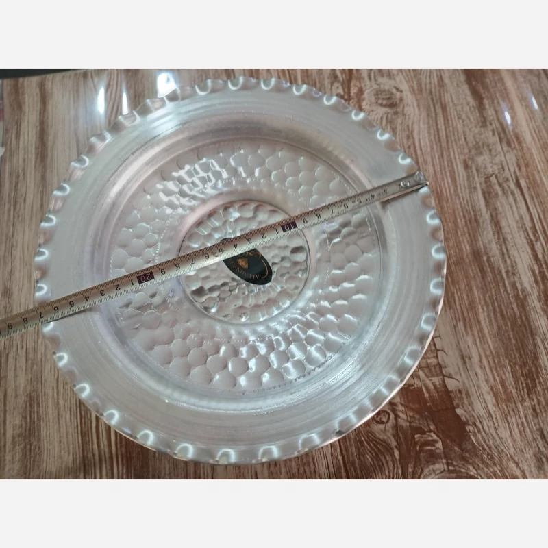 شیرینی خوری چکشی روحی ضخیم نقشدار | قطر 27.5 سانتی متر — تصویر ۶