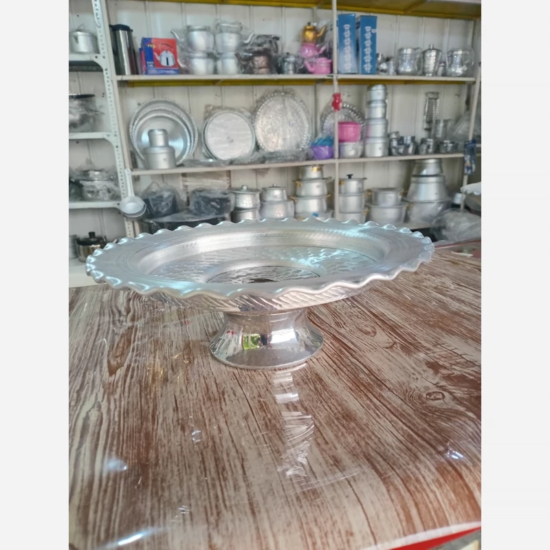 شیرینی خوری چکشی روحی ضخیم نقشدار | قطر 27.5 سانتی متر — تصویر ۴