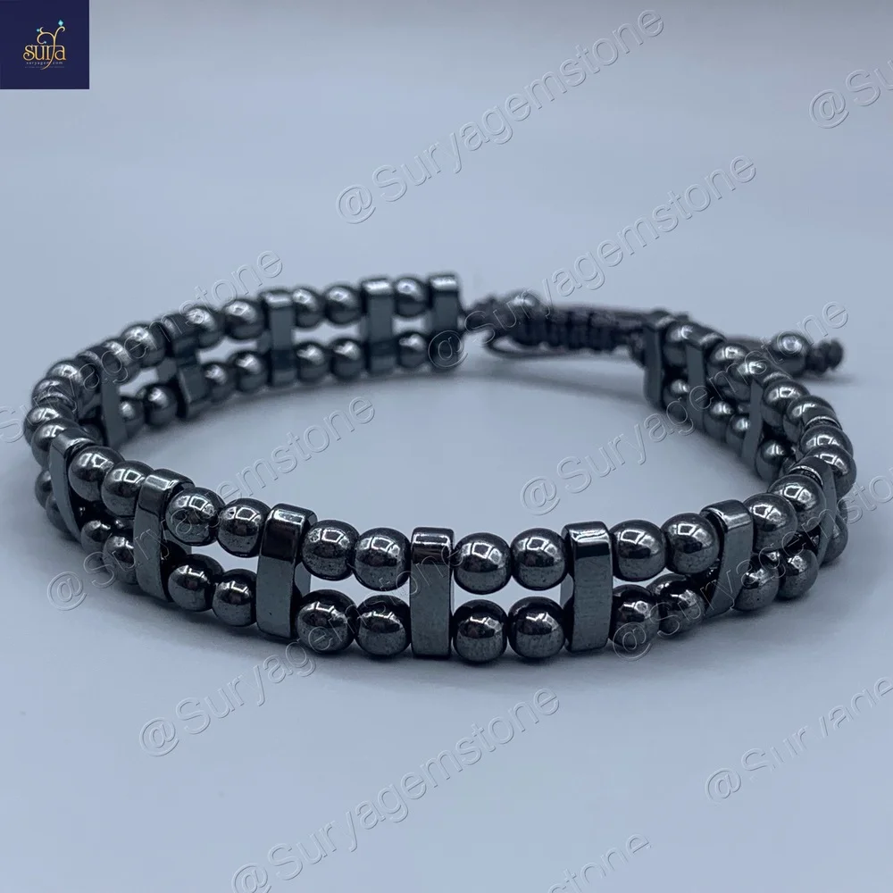 دستبند سنگی مردانه ، سنگ حديد اصل Ketu Jail — تصویر ۴