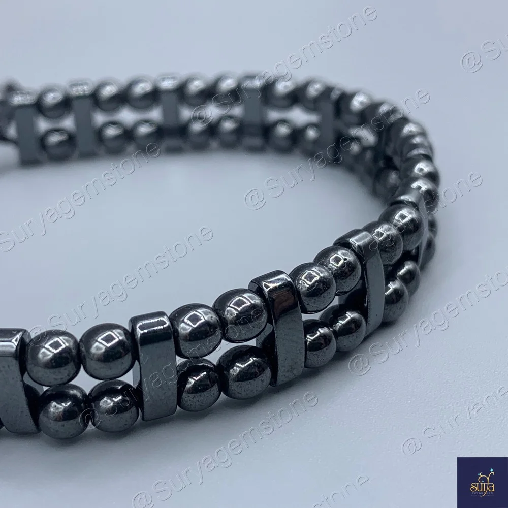 دستبند سنگی مردانه ، سنگ حديد اصل Ketu Jail — تصویر ۳