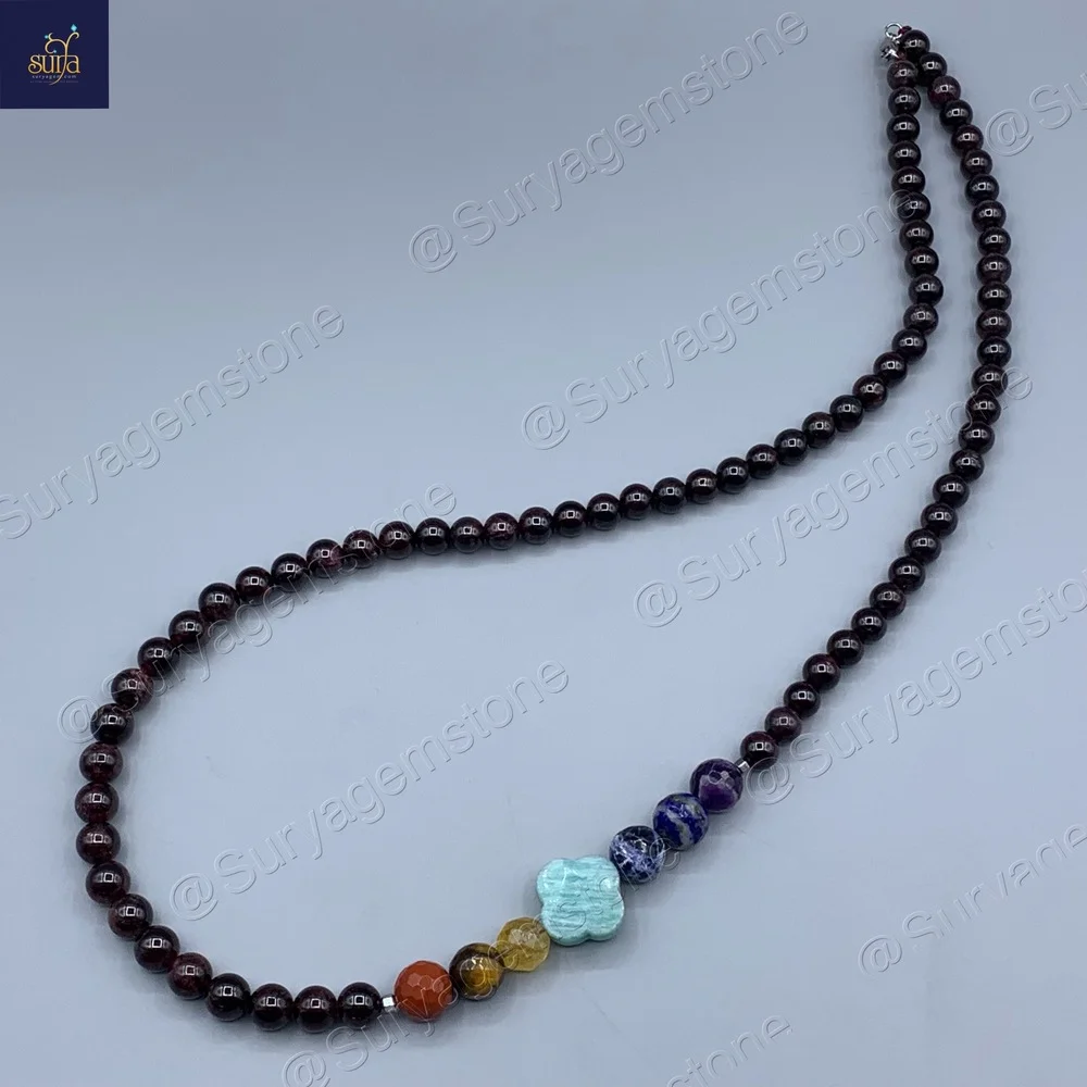 گردنبند هفت چاکرا اصل ، زنانه ، سنگی اصل و معدنی Mangal Energy — تصویر ۲