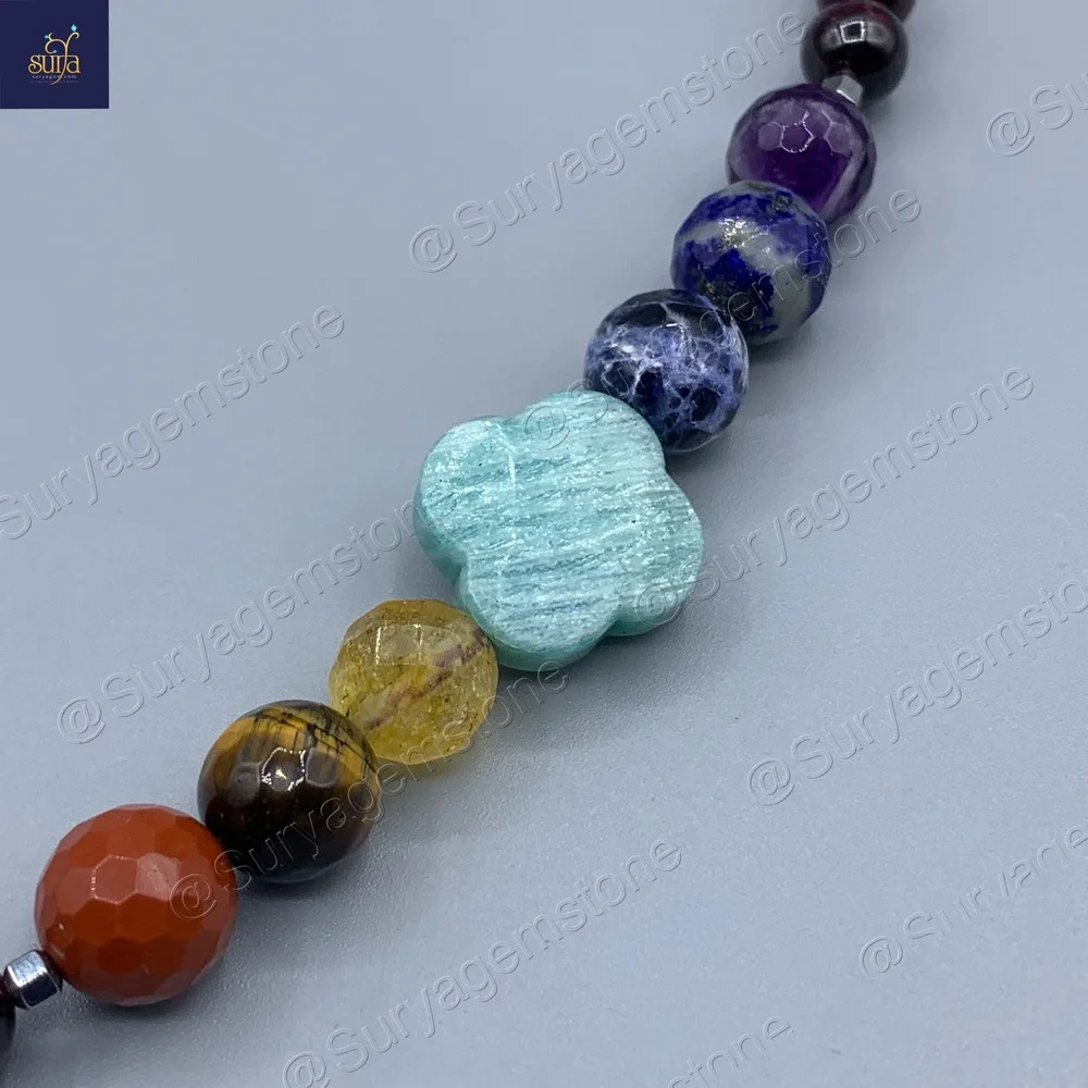 گردنبند هفت چاکرا اصل ، زنانه ، سنگی اصل و معدنی Mangal Energy — تصویر ۳