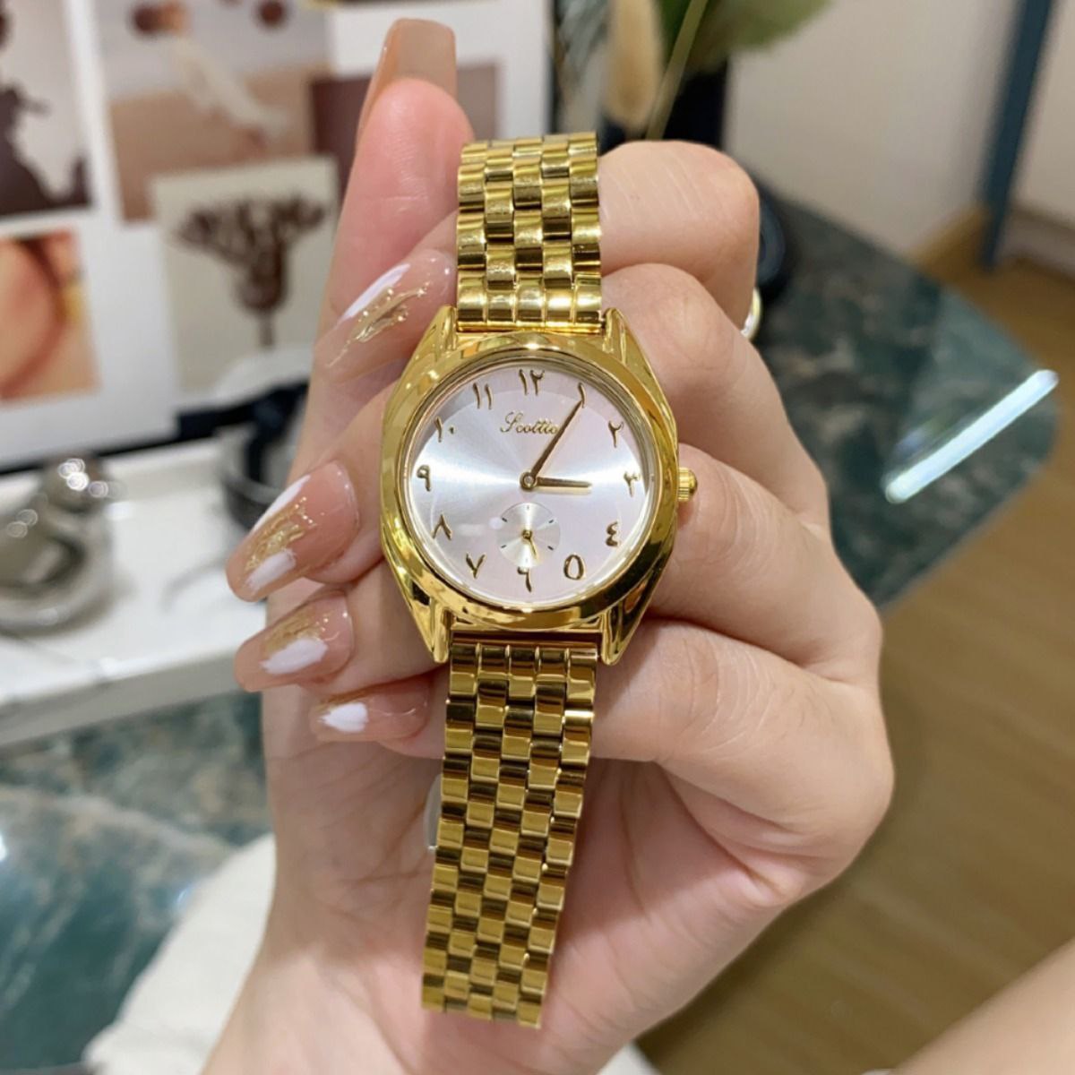 ساعت مچی زنانه استیل اسکاتی الماسی — تصویر ۳