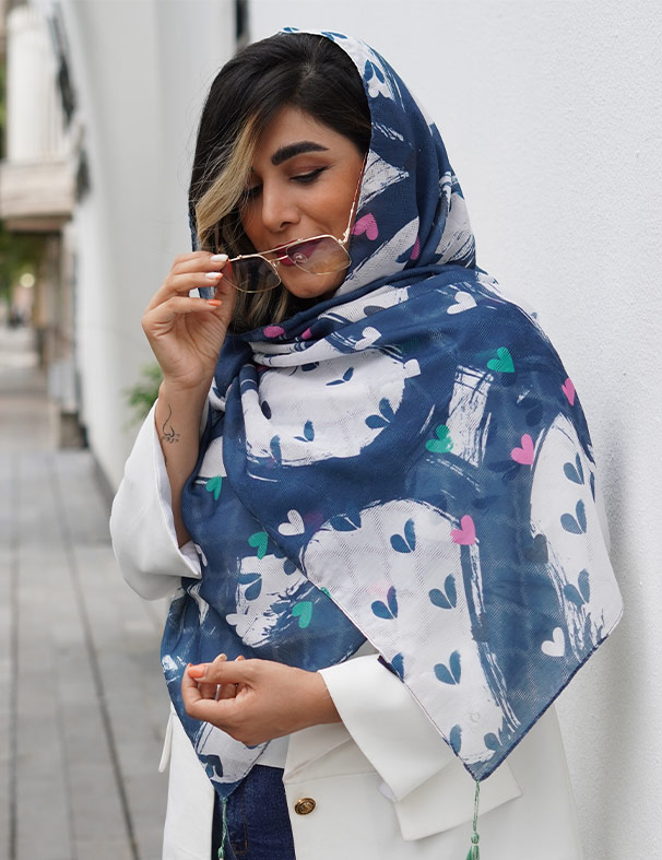 شال قلبی نخی منگوله دار بهرو