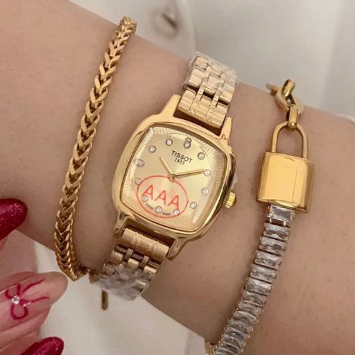 ساعت مچی زنانه تیسوت صفحه مربعی نگین دار TISSOT — تصویر ۶