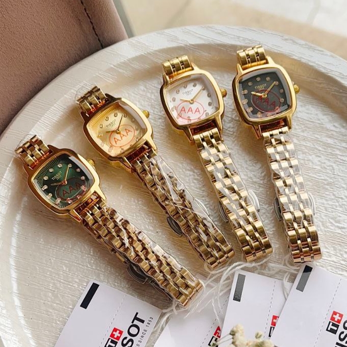 ساعت مچی زنانه تیسوت صفحه مربعی نگین دار TISSOT — تصویر ۳