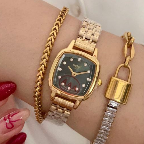 ساعت مچی زنانه تیسوت صفحه مربعی نگین دار TISSOT — تصویر ۵