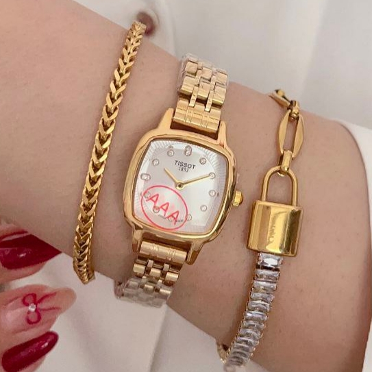 ساعت مچی زنانه تیسوت صفحه مربعی نگین دار TISSOT — تصویر ۷