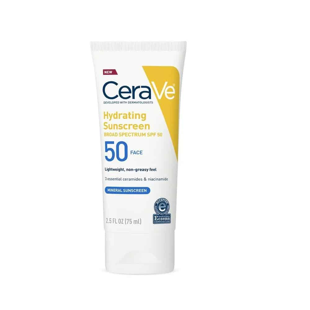 کرم ضد آفتاب فیزیکال سراوی مدل Hydrating Mineral SPF50