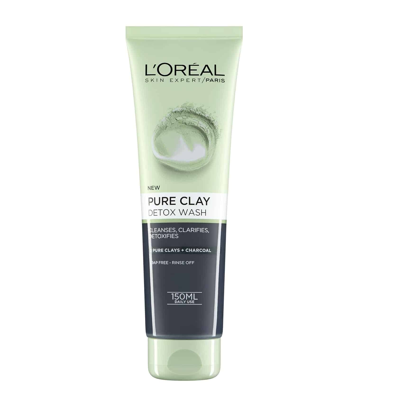 فوم شستشو پوست چرب لورآل مدل Pure Clay Detox حجم 150 میلی لیتر