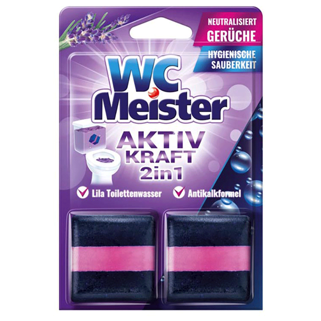بوگیر توالت فرنگی آلمانی وک مستر رایحه اسطوخودوس 100 گرم 2 عددیWc meister — تصویر ۲