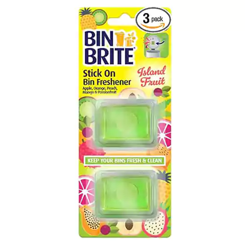 خوشبو کننده سطل زباله بریتانیایی بن بریت رایحه میوه جزیره بسته دوعددیBin brite stick on island fruit — تصویر ۲