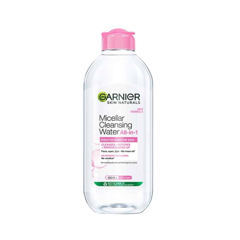 محلول پاک کننده آرایش گارنیر مدل All in 1 Micellar Water حجم 400 میلی لیتر