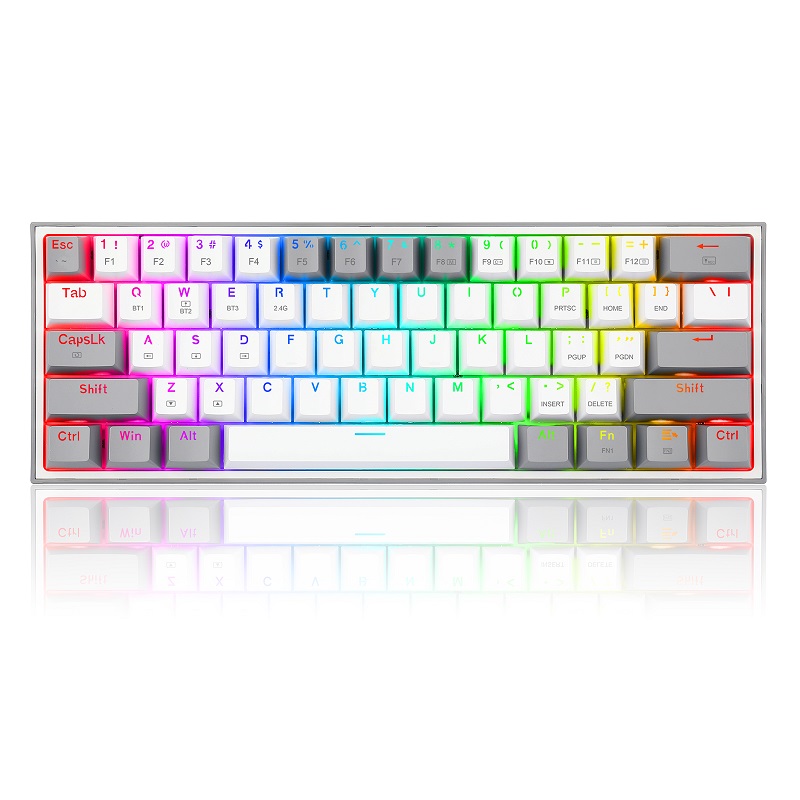 کیبورد ردراگون مدل FIZZ K617 White-Gray باسیم