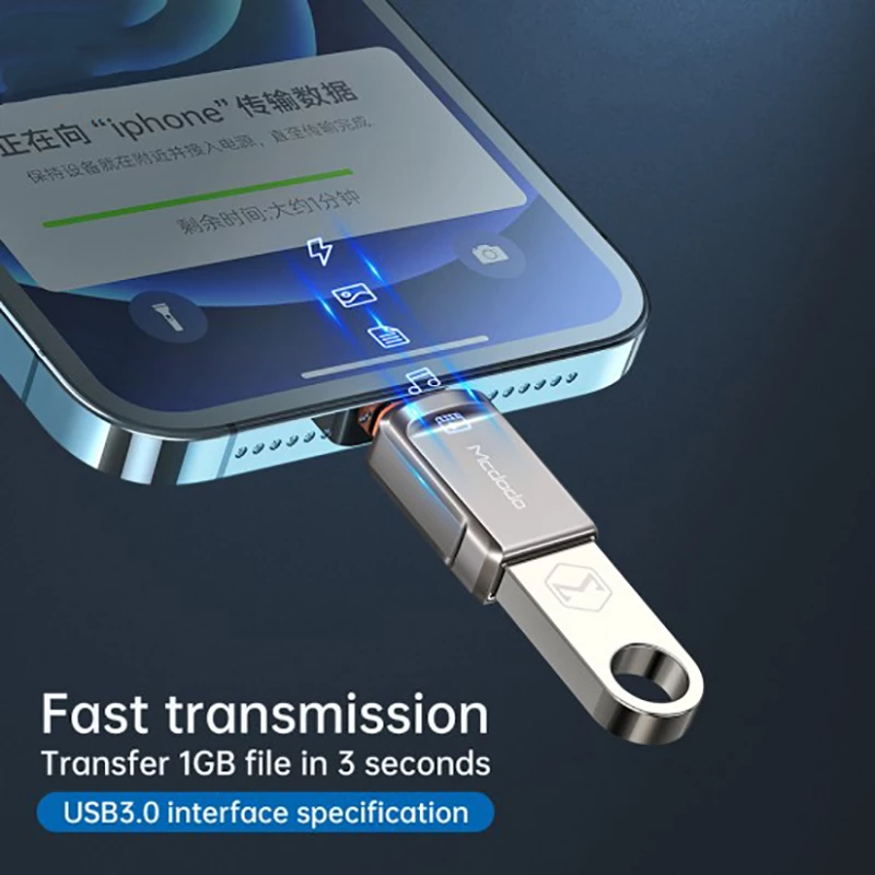 مبدل (او تی جی) لایتنینگ به USB-A مک دودو مدل OT-8600 — تصویر ۳