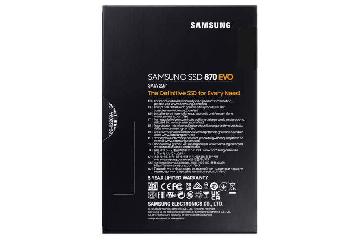حافظه اس اس دی سامسونگ اینترنال SATA مدل 870Evo ظرفیت 1 ترابایت — تصویر ۷