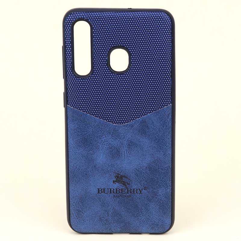 قاب چرمی سرمه ای BURBERRY گوشی سامسونگ samsung A20/A30 — تصویر ۲