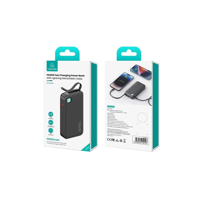 پاوربانک یوسمز مدل US-CC225 ظرفیت 10000 میلی آمپر ساعت — تصویر ۳