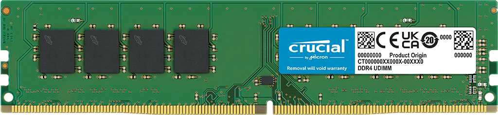 رم کامپیوتر کروشیال مدل CLASSIC ظرفیت 8GB (1*8GB) تک کاناله DDR4 سرعت 3200 مگاهرتز — تصویر ۲