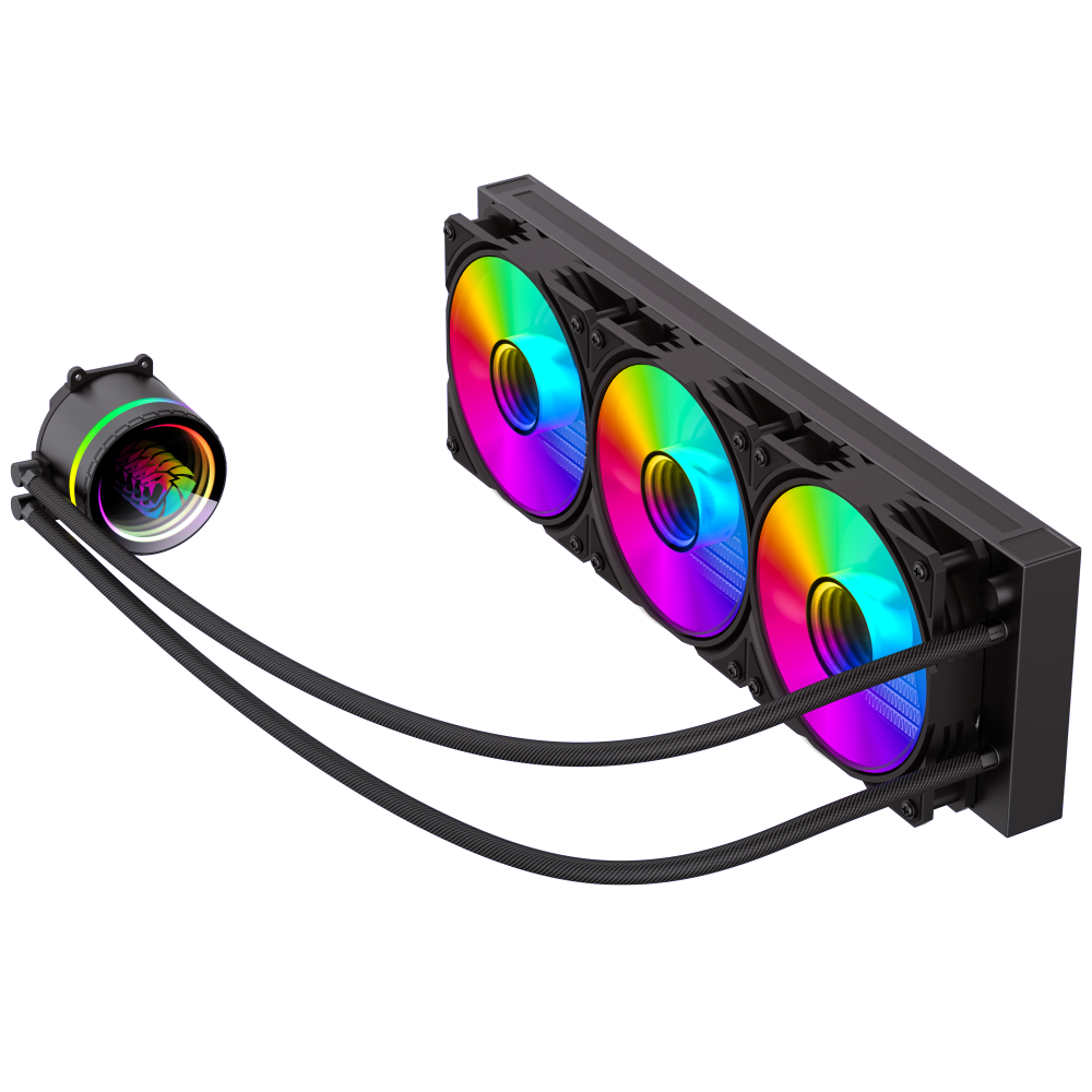 خنک کننده مایع پردازنده گیم مکس IceBurg 360 Infinity Black — تصویر ۵