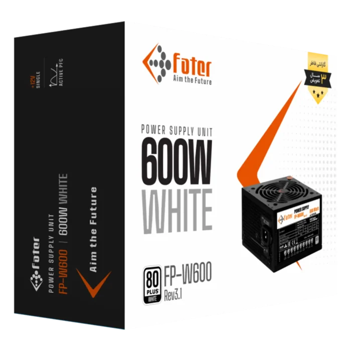 پاور کامپیوتر 600 وات فاطر مدل FATER FP-W600 80Plus — تصویر ۵