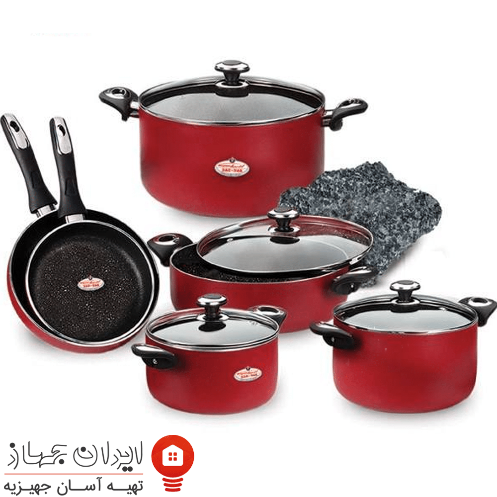 سرویس قابلمه و ماهیتابه گرانیتا زرساب 10 پارچه مدل GT-7500G — تصویر ۴
