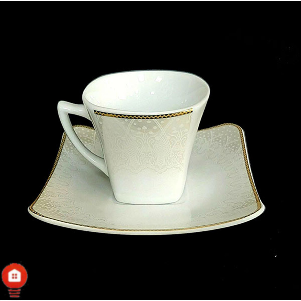 فنجان نعلبکی چینی تقدیس گل آرایی آرامش