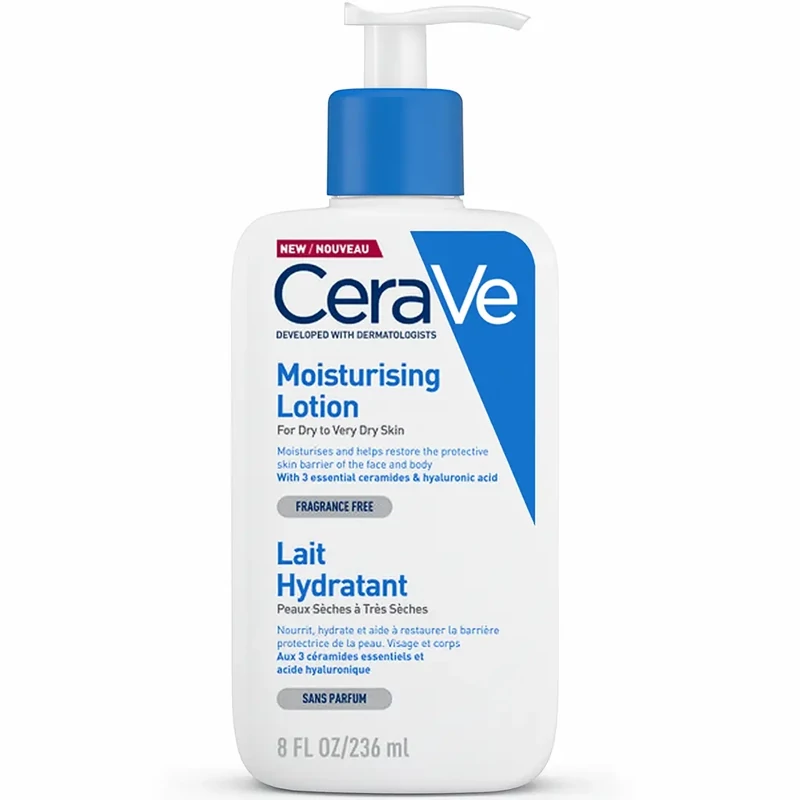 لوسیون آبرسان صورت و بدن سراوی lait hydratant پوست خشک 236ml کد 176 — تصویر ۲