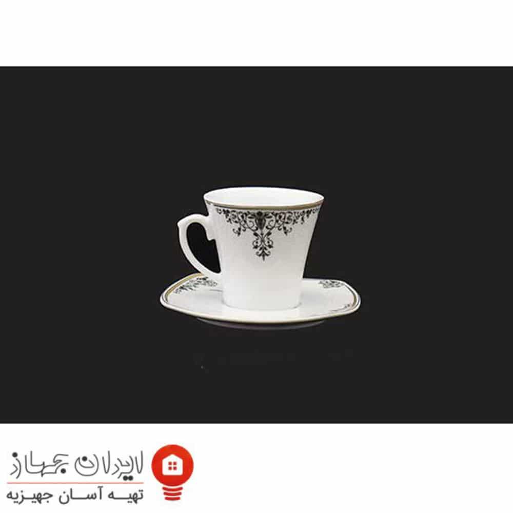 فنجان نعلبکی چینی پردیس گل آرایی آتریسا