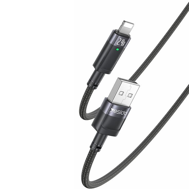 کابل USB به Lightning یسیدو YESIDO CA123 طول 1.2 متر 2.4 آمپر — تصویر ۲
