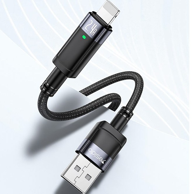 کابل USB به Lightning یسیدو YESIDO CA123 طول 1.2 متر 2.4 آمپر — تصویر ۵