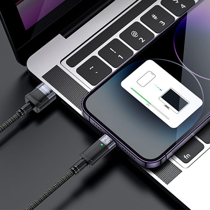 کابل USB به Lightning یسیدو YESIDO CA123 طول 1.2 متر 2.4 آمپر — تصویر ۳