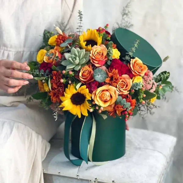 باکس گل تقدیر و تشکر هامین – فروشگاه آنلاین گل فلوشا Flowsha — تصویر ۲