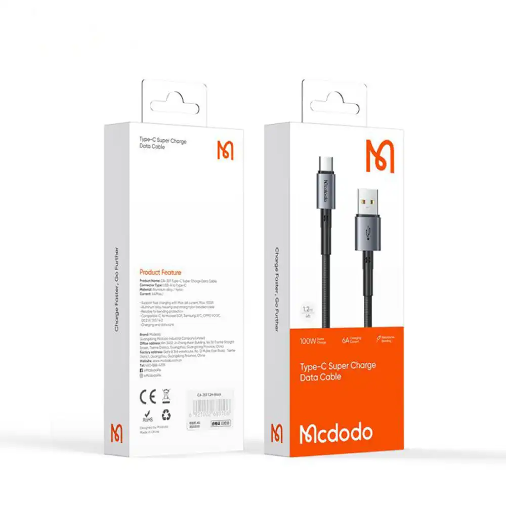کابل USB-C به USB مک دودو مدل CA-3591 طول 1.8 متر 6 آمپر — تصویر ۴