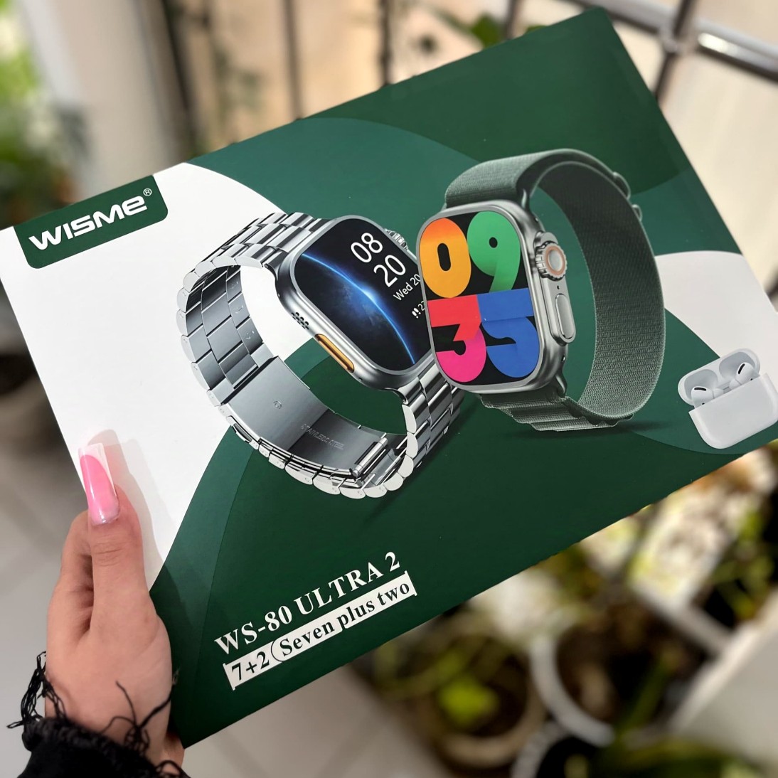 پک ساعت هوشمند و ایرپاد Wisme مدل WS-80 Ultra 2 — تصویر ۷