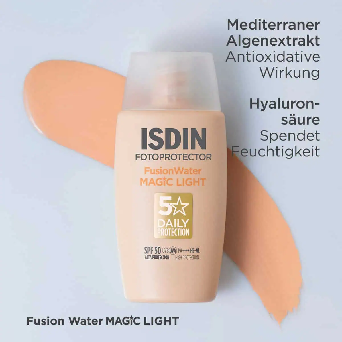 ضد آفتاب رنگی ایزدین مدل Fusion Water Magic Light SPF50 حجم 50 میلی لیتر — تصویر ۸