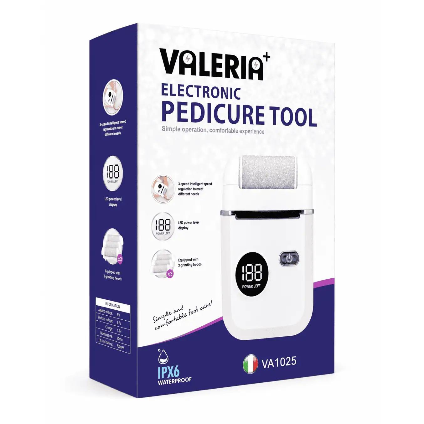 سوهان پا شارژی والریا Valeria VA1025 — تصویر ۷