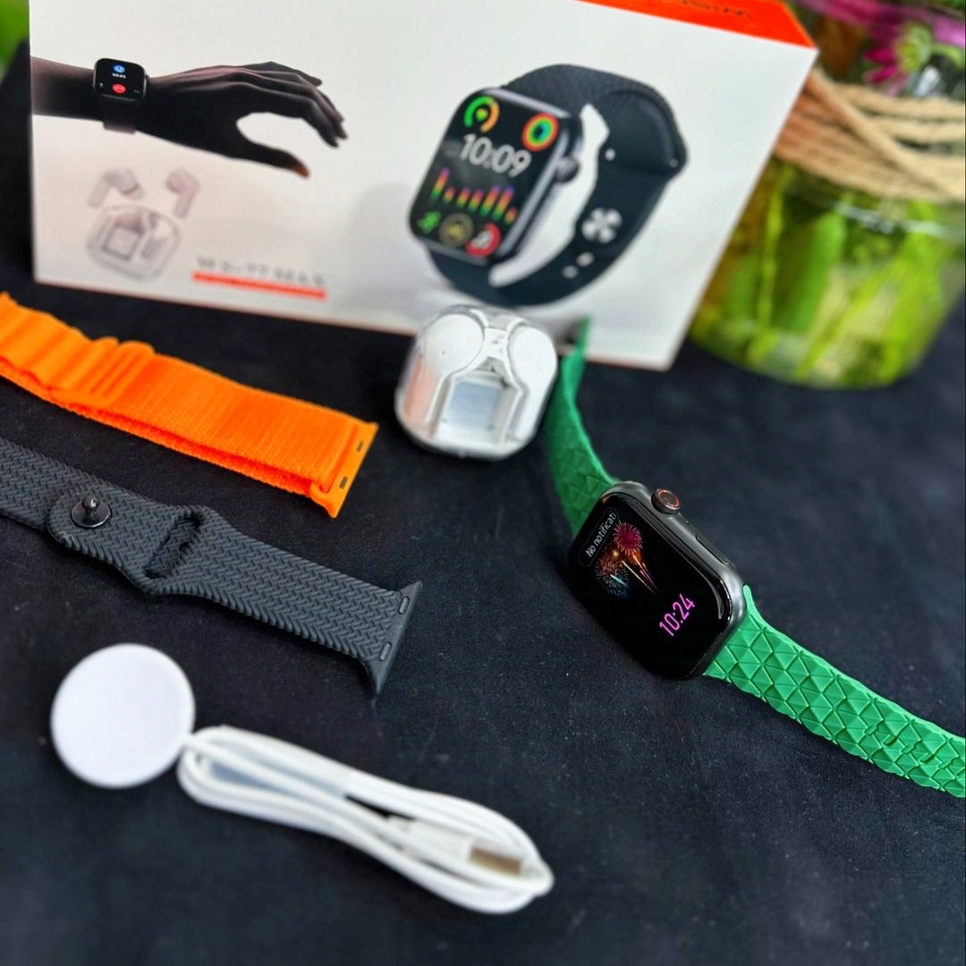 پک ساعت هوشمند و ایرپاد Wisme مدل WS-77 Max — تصویر ۶