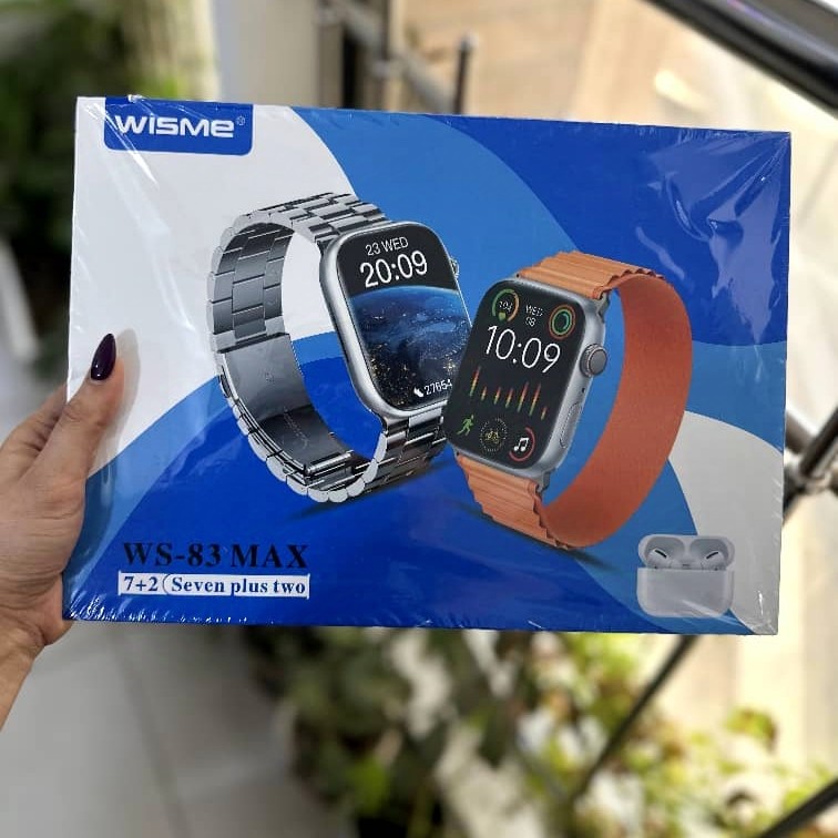 پک ساعت هوشمند و ایرپاد Wisme مدل WS-83 Max — تصویر ۸