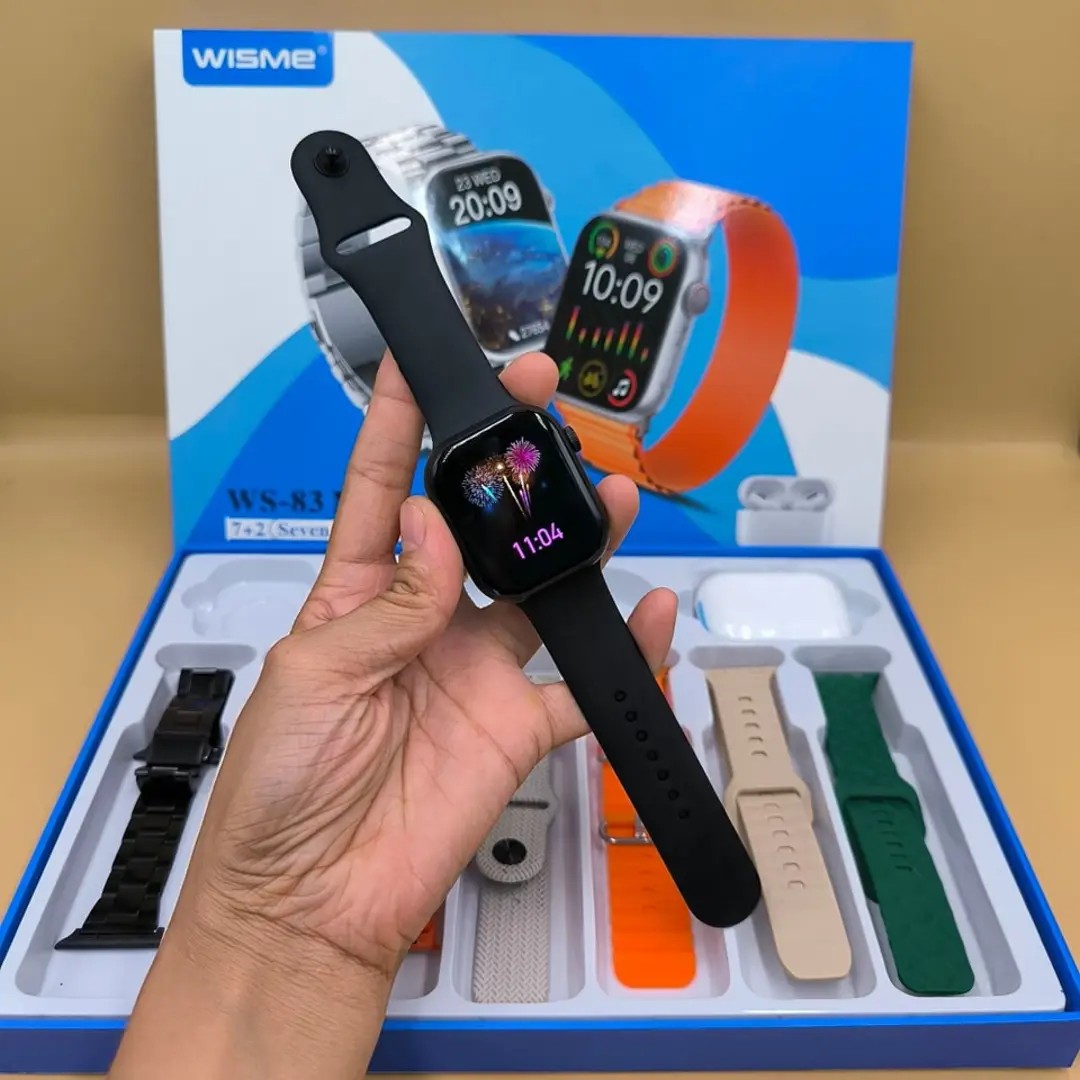 پک ساعت هوشمند و ایرپاد Wisme مدل WS-83 Max — تصویر ۶