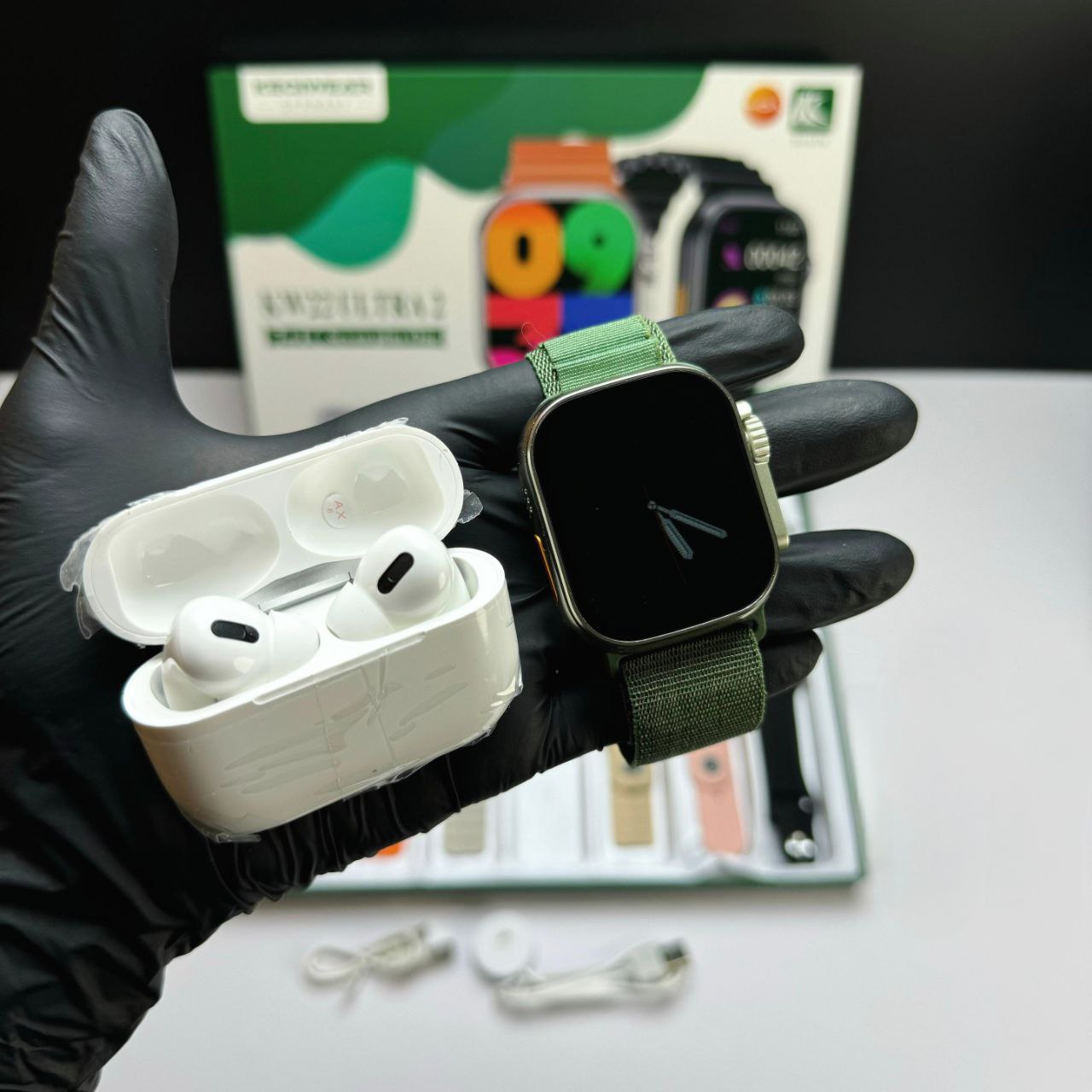 پک ساعت هوشمند و ایرپاد Keqiwear مدل KW22 Ultra2 — تصویر ۴