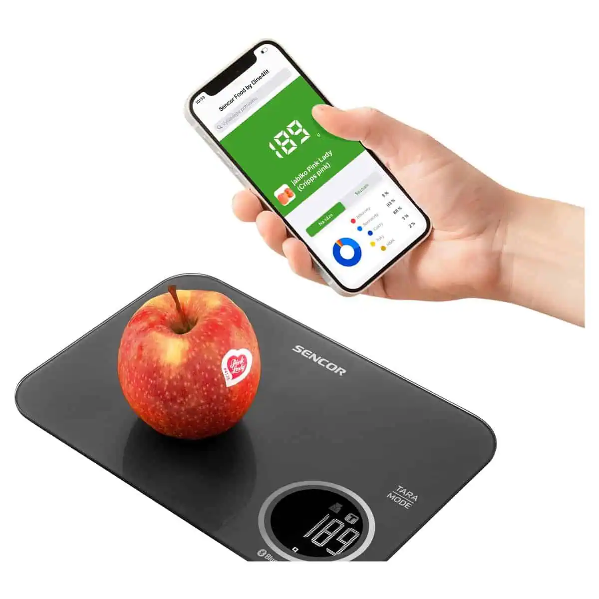 ترازوی آشپزخانه سنکور Sencor SKS 7078BK — تصویر ۵